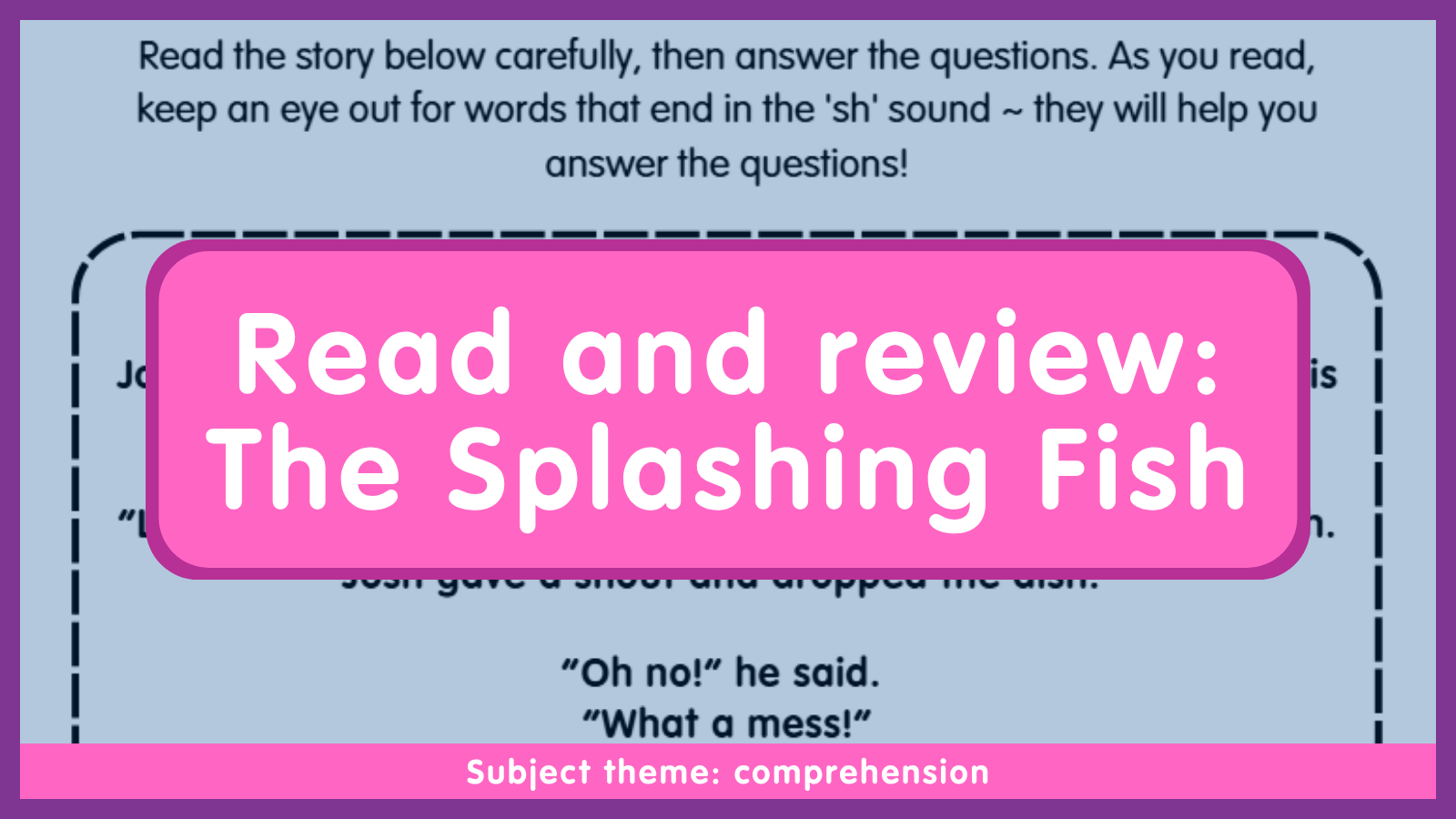 KS1 The Splashing Fish