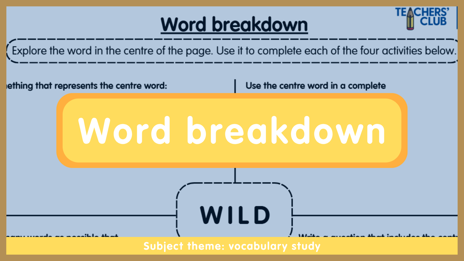 Word breakdown